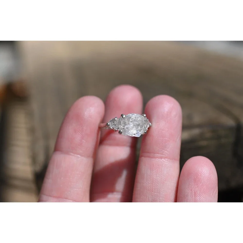 Raw Lake County Diamond Engagement Ring